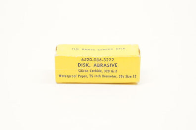 Moore Abrasive Disk, Silicone Carbide, 320 Grit, 5/8inch, Size 12 - Box of 50